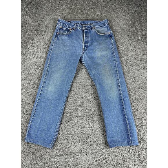 VTG Levis 501XX Jeans Mens 32x26 Straight Leg Button Fly Denim (34x34) 90s Y2K - Picture 2 of 16